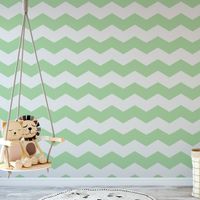 Foto do produto Papel de Parede Chevron Grande (Verde)