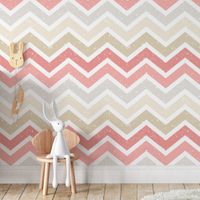 Foto do produto Papel de Parede Chevron Rosa Manchado 