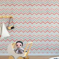Foto do produto Papel de Parede Chevron Giz Rosa