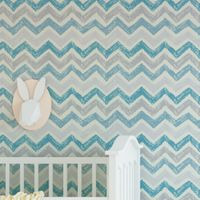 Foto do produto Papel de Parede Chevron Giz Azul