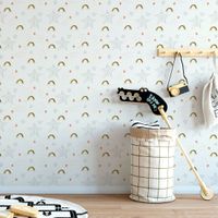 Foto do produto Papel de Parede Arco-íris e Estrelas Infantil
