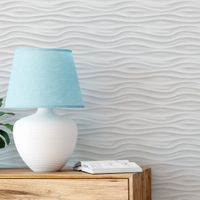 Foto do produto Papel de Parede Ondas Brancas 3D
