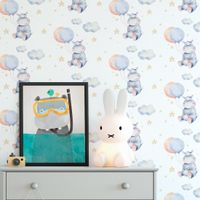 Foto do produto Papel de Parede Hipopótamos Fofos