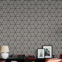 Foto do produto Papel de Parede Triângulos Abstratos (Preto e Branco)