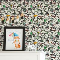 Foto do produto Papel de Parede Infantil Pandas Fofos