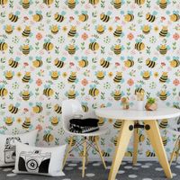 Foto do produto Papel de Parede Infantil Abelhas Fofas
