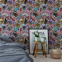 Foto do produto Papel de Parede com Adesivos de Grafites