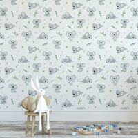 Foto do produto Papel de Parede Infantil Coalas Fofos