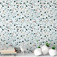Foto do produto Papel de Parede Terrazzo Tons de Azul