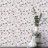 Foto do produto Papel de Parede Terrazzo Tons de Vermelho