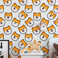 Foto do produto Papel de Parede Cachorrinho Akita Inu