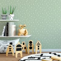 Foto do produto Papel de Parede Cortina de Bolinhas (Verde Bebê)