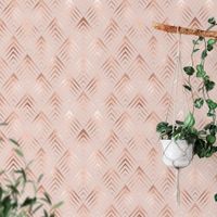 Foto do produto Papel de Parede Triângulos Rose Gold