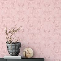 Foto do produto Papel de Parede Rose Gold com Linhas em Caracóis