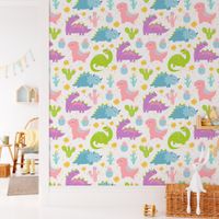 Foto do produto Papel de Parede Infantil Dinossauros