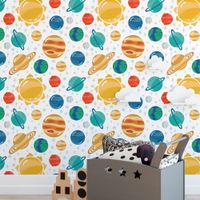 Foto do produto Papel de Parede Infantil Planetas