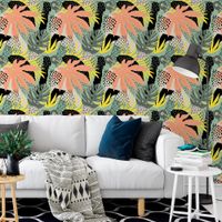 Foto do produto Papel de Parede Folha Abstrata Tropical II