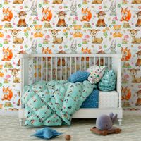 Foto do produto Papel de Parede Infantil Animais Aquarela