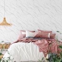 Foto do produto Papel de Parede Calacata Mármore Branco e Cinza