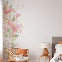 Foto do produto Adesivo de Parede Floral de Canto Lírios