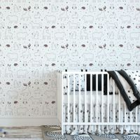 Foto do produto Papel de Parede Infantil Animais Minimalista