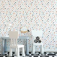 Foto do produto Papel de Parede Infantil Bolinhas Assimétricas