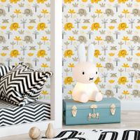 Foto do produto Papel de Parede Animais Hipopótamo e Elefante Safari