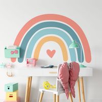 Foto do produto Adesivo de Parede Infantil Arco Íris e Coração