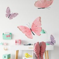 Foto do produto Adesivo de Parede Infantil Borboletas Aquarela