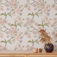 Foto do produto Papel de Parede Flores de Cerejeira Brancas