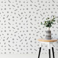 Foto do produto Papel de Parede Formas Geométricas Minimalista 