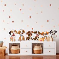 Foto do produto Adesivos Decorativos de Parede Cachorrinhos e Bolinhas