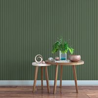 Foto do produto Papel de Parede Painel De Madeira Ripada Verde