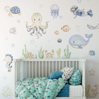 Foto do produto Adesivos Decorativos de Parede Fundo do Mar Aquarela