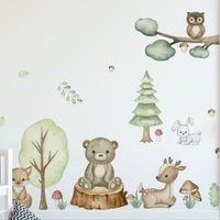 Foto do produto Adesivo Decorativo de Parede Infantil Floresta Encantada Aquarela