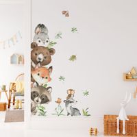 Foto do produto Adesivo de Parede Infantil De Canto Animais Aquarela