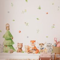 Foto do produto Kit Adesivos de Parede Aquarela Floresta Infantil