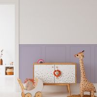 Foto do produto Papel de Parede Meia Parede Cercadinho Lilás