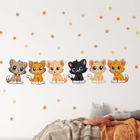 Foto do produto Adesivo de Parede Infantil: Gatinhos Coloridos