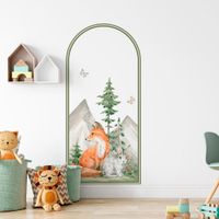 Foto do produto Adesivo de Parede Infantil Arco Romano Floresta Aquarela Vibrante