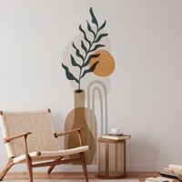 Foto do produto Adesivo de Parede Boho Abstrato Formas Botânicas Modernas
