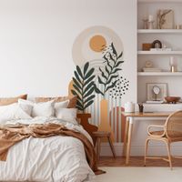 Foto do produto Adesivo de Parede Minimalista Boho Vasos e Ramos Elegantes
