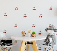 Foto do produto Kit Adesivos de Parede Infantil Cerejas Delicadas Aquarela
