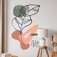 Foto do produto Adesivo de Parede Folhas Botânicas Boho Natureza Viva