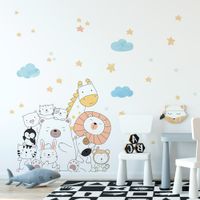 Foto do produto Adesivo de Parede Infantil Savana Baby Animais Africanos