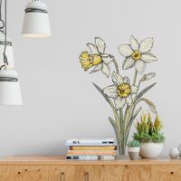 Foto do produto Adesivo de Parede Floral Narciso Delicado e Romântico