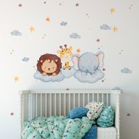 Foto do produto Adesivo de Parede Infantil Safari Baby Aquarela Animais
