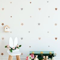 Foto do produto Kit Adesivos de Parede Estrelas e Corações Mágicos