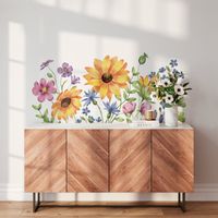 Foto do produto Adesivo de Parede Floral Aquarela Elegance Pétalas Suaves