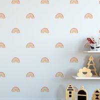 Foto do produto Kit Adesivos Decorativos de Parede Arco-Íris Aquarela Soft Tons Pastéis